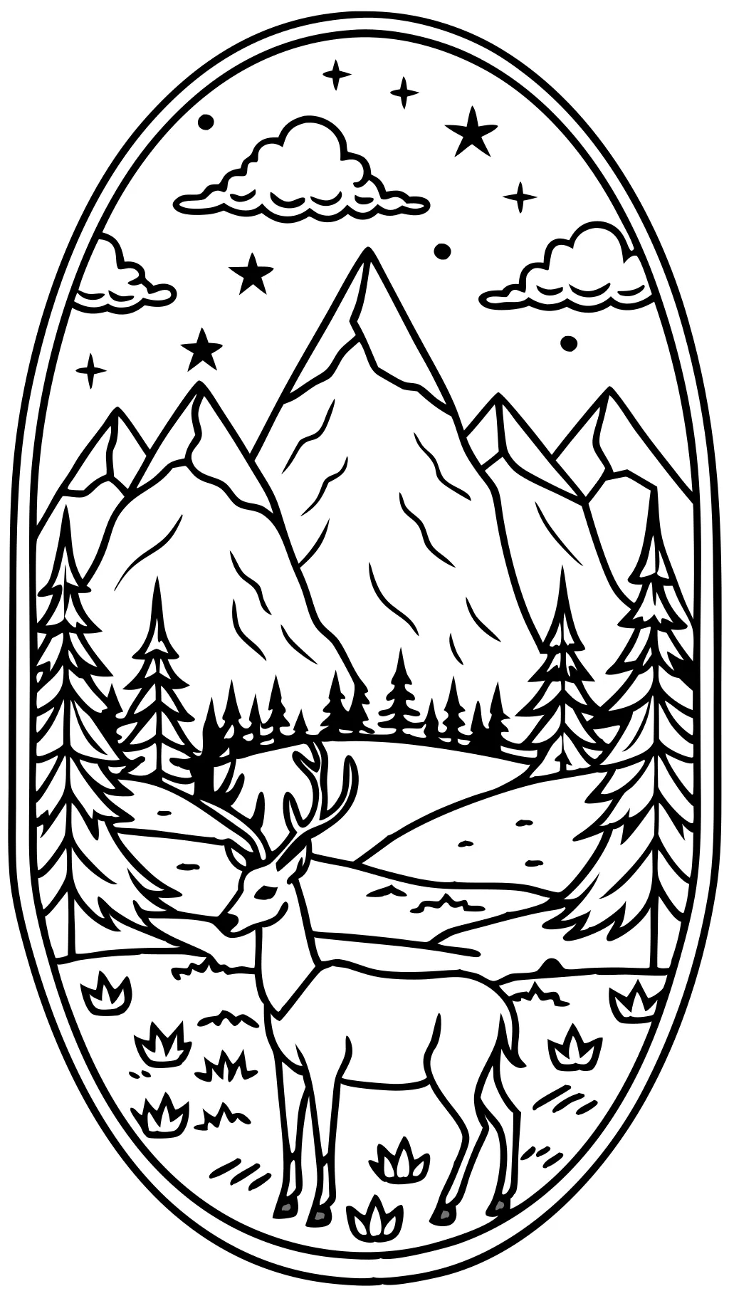 coloring pages deer hunting